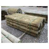 (1) NEW BUNDLE OF WOODEN FENCE POSTS