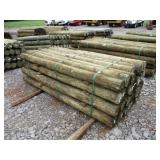 (1) NEW BUNDLE OF WOODEN FENCE POSTS