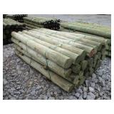 (1) NEW BUNDLE OF WOODEN FENCE POSTS
