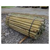 (1) NEW BUNDLE OF WOODEN FENCE POSTS