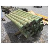 (1) BUNDLE OF WOODEN FENCE POSTS