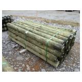 (1) NEW BUNDLE OF WOODEN FENCE POSTS