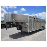 2014 WILSON PSGN-5724T T/A ALUM GOOSENECK CATTLE T
