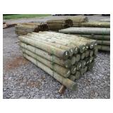 (1) NEW BUNDLE OF WOODEN FENCE POSTS