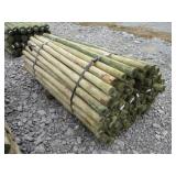 (1) NEW BUNDLE OF WOODEN FENCE POSTS