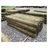 (1) NEW BUNDLE OF WOODEN FENCE POSTS