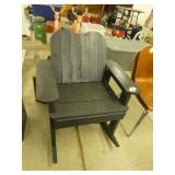 black wooden rocking chair
