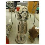 little girl garden statue