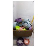 Assorted Plastic Water Bottle Snack Bowls - Lot of