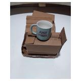 "14 Just Vibes" Mug and Cardboard Boxes