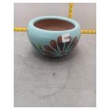 Hand-Painted Mexican Pottery Planter