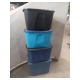 4 Stackable Storage Bins