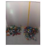 2 sets of multicolored C9 Christmas lights, large