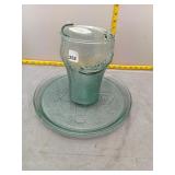 Coca-Cola serving tray & pitcher, glass