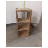 Wooden Three-Tiered Shelf Unit