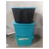 Stackable Storage Bins - Lot of 3