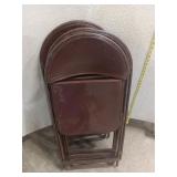 Set of 4 Folding Metal Chairs