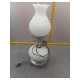 Vintage White Milk Glass Table Lamp