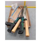 Hedge clippers & hack saw