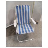 Folding Striped Beach Chair