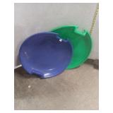 Snow Sleds - Blue & Green