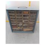 Vintage Hardware Organizer with Contents