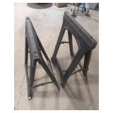 Pair of Black Plastic Saw Horses