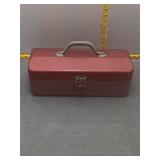 Vintage Red Metal Tool Box