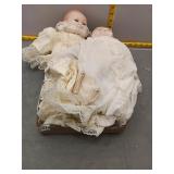 2 porcelain baby dolls