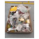 Assorted christmas light bulbs , clips and electro