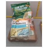Lat of foam weather strip door and window sill.Tap