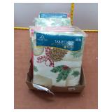 4 Holiday Time Christmas Tablecloths Lot