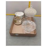 Glass Candy Dishes, Decor, Candle Holders