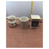 Vintage Ceramic Pitcher, Mug & Wax Warmer Lot
