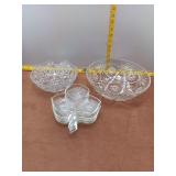 Vintage Cut Glass Serving Dishes Lot