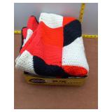 Vintage Geometric Crochet Blanket needs repaired.
