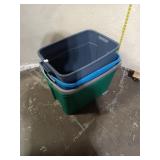 4 Plastic Totes Without Lids