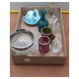 Assorted Glassware and Decorative Items Lot