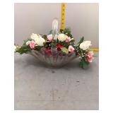 Floral Decor In Glass Basket