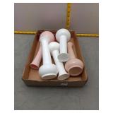6 Plastic Vases