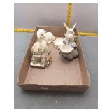 Angel and Lamb Figurines