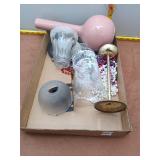 Assorted Glassware, Vase, and Decor Items