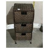 3 Tier Woven Organizer With Drawers