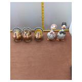 Charming Ceramic Turkey & Goose Figurines
