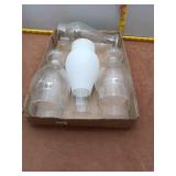 glass lamp chimneys lot