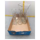 5 Glass Vases