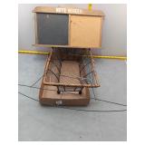 Metal Basket And Small Chalk Board