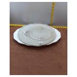Rosegarden Stoneware Cake Plate & Glass Cover