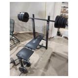 DP Fit for Life Weight Bench with Barbell & Dumbbe