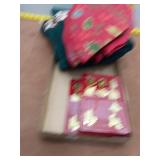 Festive Holiday Home Decor Lot - Ornaments, Linens